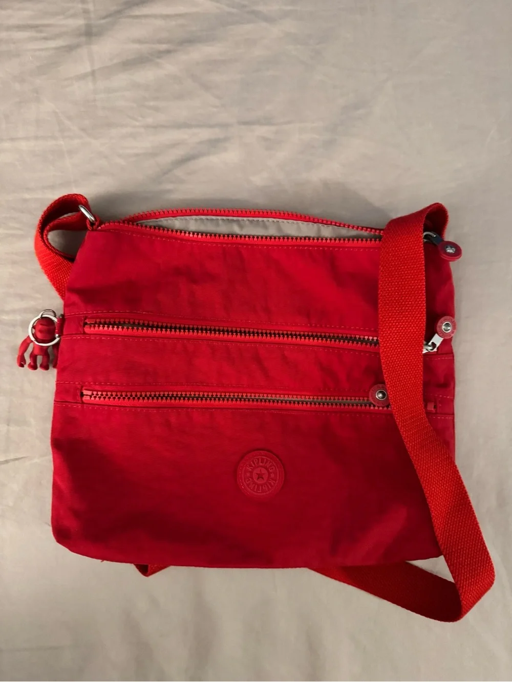 Kipling Red Crossbody Messenger Bag